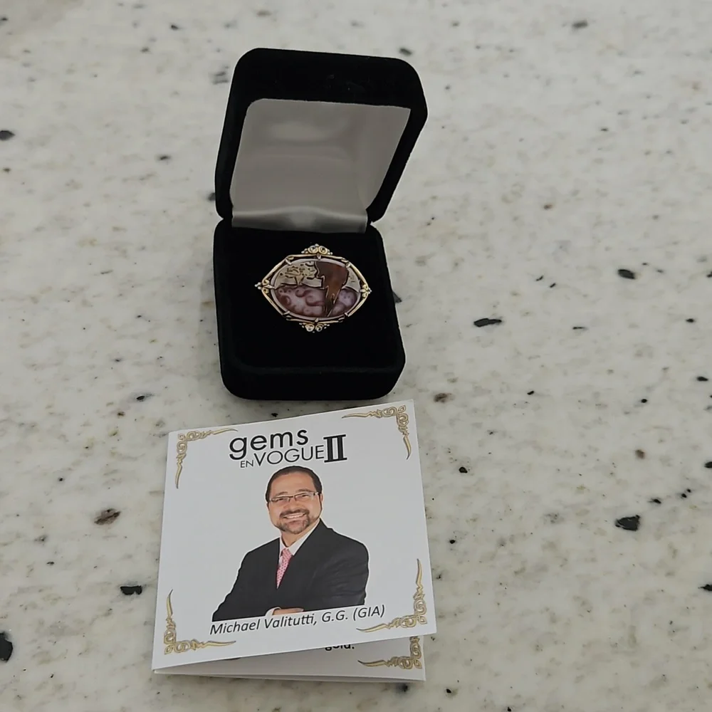 Tiger shell cameo silver ring - Picture 5 of 7